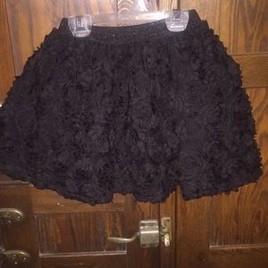 Girls Black flower skirt